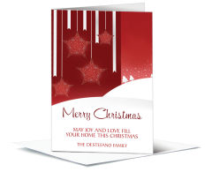 Holiday Card w-Envelope 5.50 x 7.875 Stars Fill Your Home Stars Business design